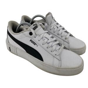 Puma Smash Platform Women 8 Casual leather white/black Shoes Sneakers
